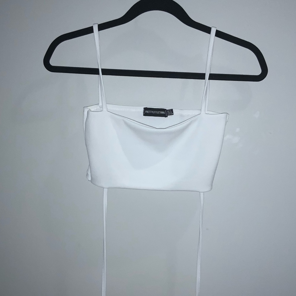 PLT WHITE WRAP TANK TOP